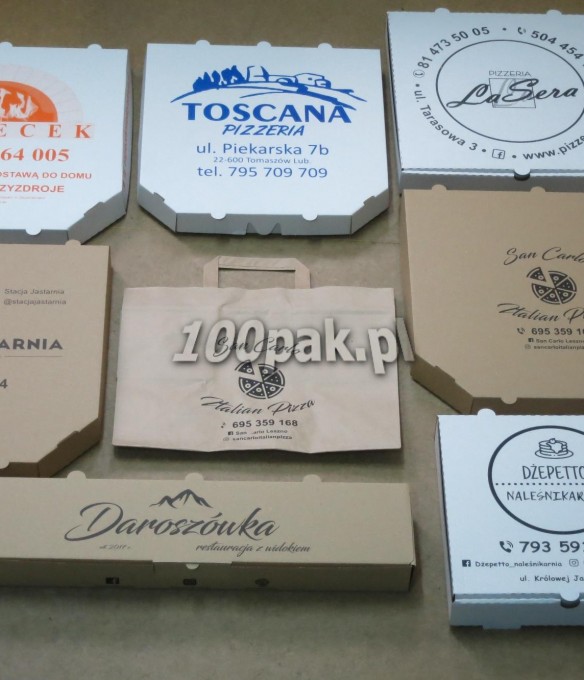 Kartony pudełka na pizzę 60x60 cm 100 szt. 