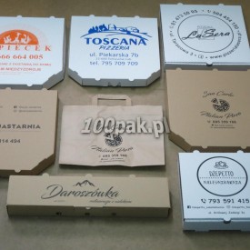 Kartony boxy pudełka na pizzę 42x42 z nadrukiem 100 szt. 