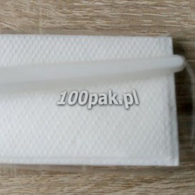 Sztućce jednorazowe zestawy łyżka+serwetka białe 250 01-011