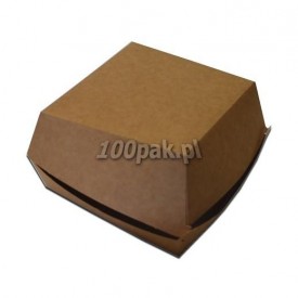 Pudełka boxy burger duże EKO brąz 11,5x11,5x7 200 sztuk