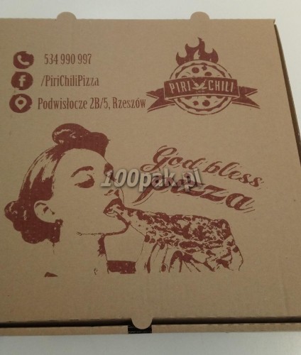 Karton pudełka na pizzę z nadrukiem 