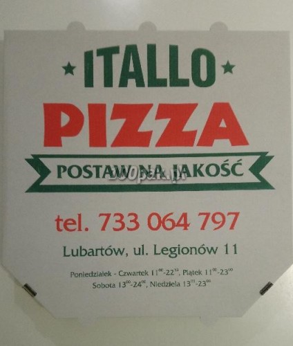 Pudełko karton na pizzę z nadrukiem dwa kolory 100 sztuk