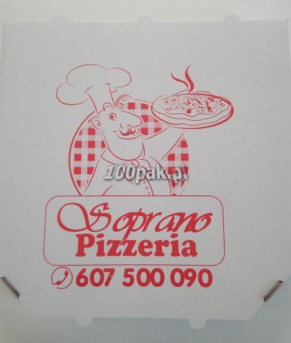 Pudełka kartony na pizzę z zadrukiem 32x32 100 sztuk