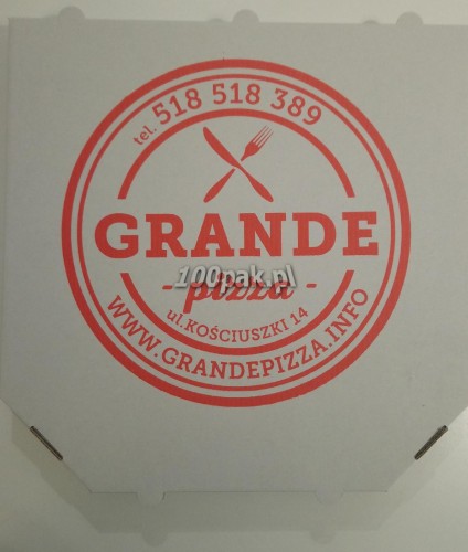Kartony z logo na pizzę, pudełka 100 sztuk