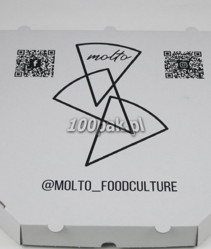 Kartony pudełka na pizzę z nadrukiem boków opakowania 
