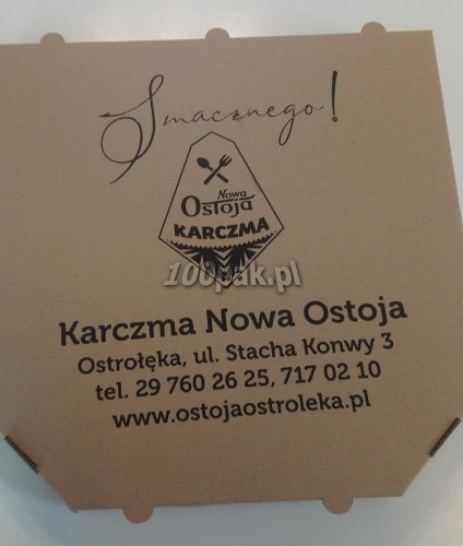 Pudełka eko na pizzę kartony z Twoim logo 100 sztuk