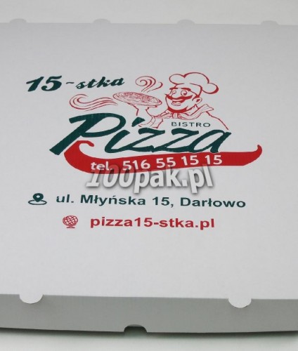 Kartony pudełka na pizzę z nadrukiem kolorowym 100 sztuk