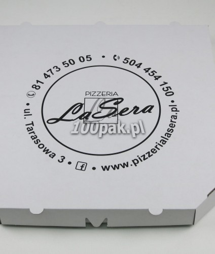 Pudełka kartony na pizzę z logiem 1x kolor