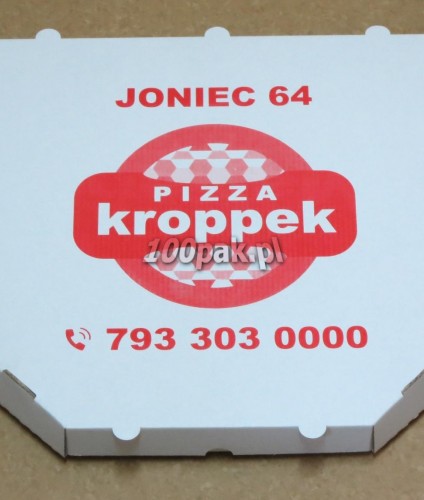 Kartony pudełka na pizzę z nadrukiem loga