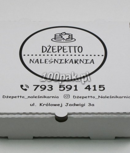 Kartony pudełka na pizzę 24x24 proste z nadrukiem