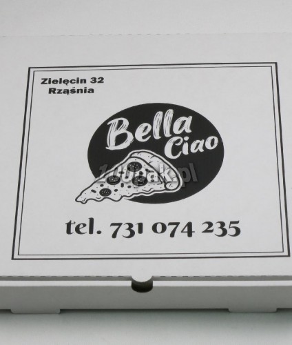 Kartony pudełka na pizzę kwadratowe z nadrukiem