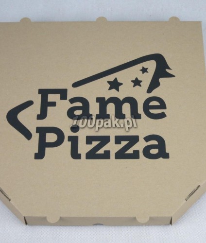 Fame kartony na pizzę szare z nadrukiem indywidualnym 