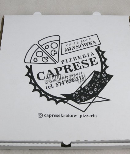 Pudełka boxy na pizzę PROSTE z nadrukiem z logo