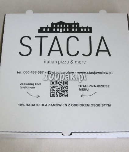 Kartony pudełka na pizzę z nadrukiem proste 32cm 