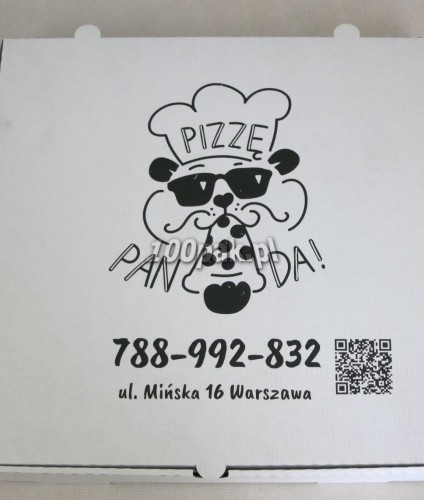 Kartony na pizzę 32 cm proste z nadrukiem logo