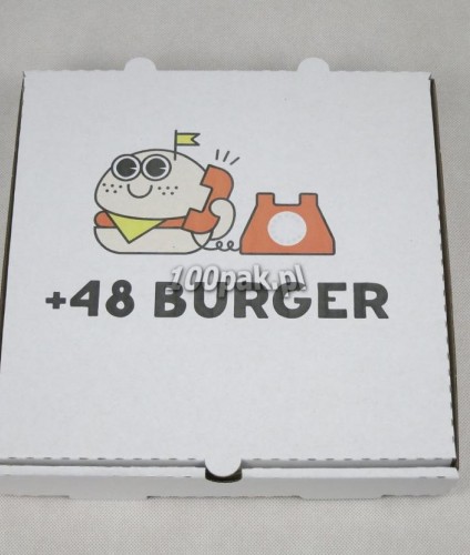 Kartony pudełka na pizzę z logo kolorowym nadrukiem kwadratowe