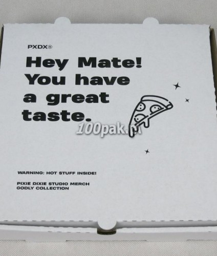 Pudełka boxy na pizzę proste białe z nadrukiem jednokolorowym
